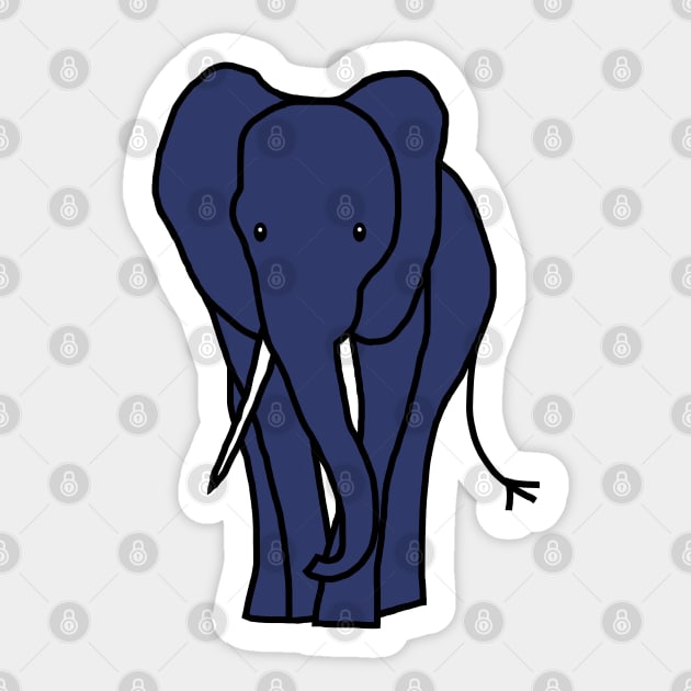 Blue Elephant Sticker by ellenhenryart